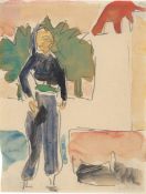 Ernst Ludwig Kirchner. Woman in the garden. Circa 1908