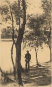 Lesser Ury. ”Der Angler”. 1900
