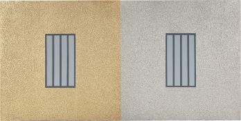 Peter Halley. ”Gold and Silver Prisons”. 1997