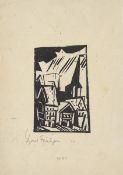 Lyonel Feininger. ”Gelmeroda Dorf und Kirche”. 1920