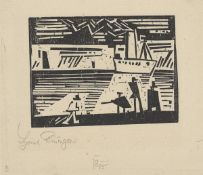 Lyonel Feininger. ”Dampfer Odin”. 1918