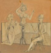 Gottfried Brockmann. ”Jahrmarktsbilder. Frau ohne Unterleib”. 1929