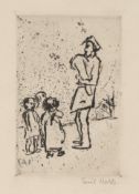 Emil Nolde. ”Kinder und Straßenmusikant”. 1909
