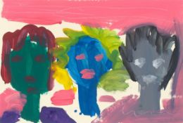Karl Horst Hödicke. ”Drei Kinderköpfe”. 1983