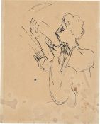 Ernst Ludwig Kirchner. ”Der Geiger”. 1927