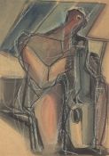 Karl Hartung. Sculptor in the studio. Circa 1947/48