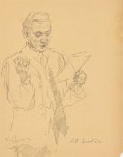 Lotte Laserstein. Man reciting. Presumably 1930s/1940s