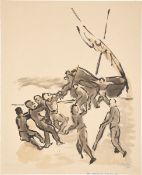Max Pechstein. ”Beim Herausziehen des Bootes”. 1925