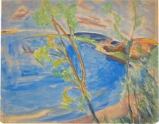 Erich Heckel. ”Baum vorm Meer”. 1920