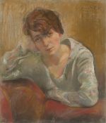 Willy Jaeckel. ”Mädchen mit gemusterter Bluse”. 1925