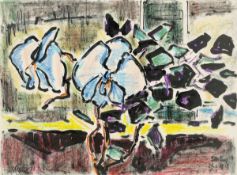 Karl Schmidt-Rottluff. ”Vase mit Zweigen vor Fenster II”. 1968