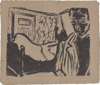 Ernst Ludwig Kirchner. ”Selbstportrait in Kammer”. 1907