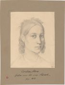 Eduard von Steinle. Caroline Kern, head with shoulders. 1828
