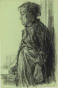 Käthe Kollwitz. ”Stehende Arbeiterfrau”. 1908