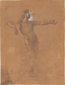 Anselm Feuerbach. Nude study for Alcibiades (”Das Gastmahl des Plato”). Presumably circa 1866/67