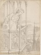 Moritz von Schwind. Young henchman on the balcony. 1822