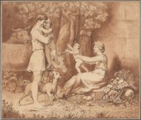 Johann Heinrich Wilhelm Tischbein. Ancient shepherd family. 1790s