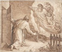 Julius Schnorr von Carolsfeld. Gott verheißt Abraham, dass er ein Vater vieler Völker werden …. 1827