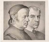 Johann Anton Ramboux. ”Bildnis der Gebrüder Konrad und Franz Eberhard”. 1822