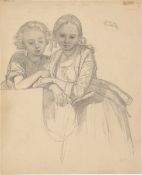 August Ferdinand Hopfgarten. Two Girls.