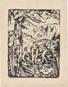 Otto Mueller. ”Fünf Mädchen am Waldteich (2)”. 1919