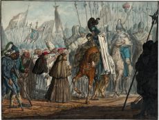 Carl Philipp Fohr. ”Ulrich I. bringt das Haupt des Sultans ins Lager”. 1813/14