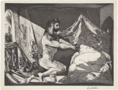 Pablo Picasso. ”Faune dévoilant une dormeuse”. 1936