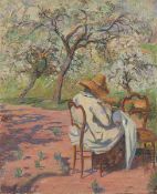 Jean-Baptiste Armand Guillaumin. ”Madame Guillaumin cousant”. Circa 1888