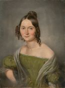 Eduard Gaertner. Portrait of a young Berlin woman. 1844