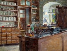 Robert Sterl. ”Apotheke bei Lauenstein”. Circa 1892