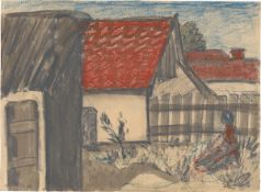 Otto Mueller. ”Alte Häuser”. Circa 1927