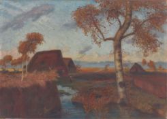 Otto Modersohn. ”Herbstlandschaft im Teufelsmoor”. 1933