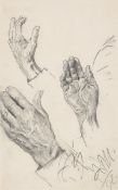 Adolph Menzel. Study of Three Hands. 1892