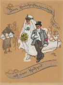 Heinrich Zille. Cover for a wedding newspaper (Diese Handschriftensammlung beginnt mit einer …. 1919
