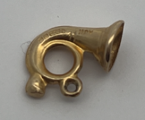 9ct Gold Trumpet Charm Pendant