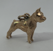 9ct Gold French Bulldog Dog Charm Pendant