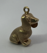 9ct Gold Dog Charm Pendant