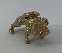 9ct Gold Bulldog Dog Charm Pendant