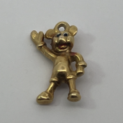 9ct Gold Mickey Mouse Style Charm Pendant