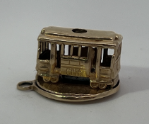 14ct Gold San Francisco Cable Car Charm Pendant
