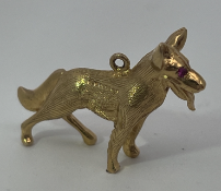 9ct Gold Fox Charm Pendant