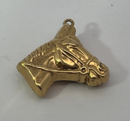 9ct Gold Horse Head Charm Pendant