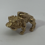 9ct Gold Bulldog Dog Charm Pendant