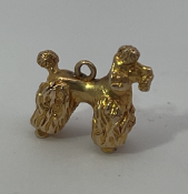 9ct Gold Dog Poodle Charm Pendant