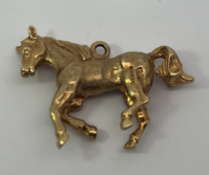9ct Gold Horse Charm Pendant