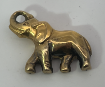 9ct Gold Elephant Charm Pendant