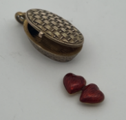 Hearts In Basket Charm Pendant