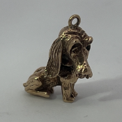 9ct Gold Articulated Dog Charm Pendant