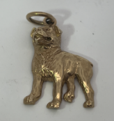 9ct Gold Dog Charm Pendant