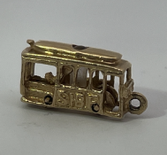 14ct Gold Cable Car Charm Pendant